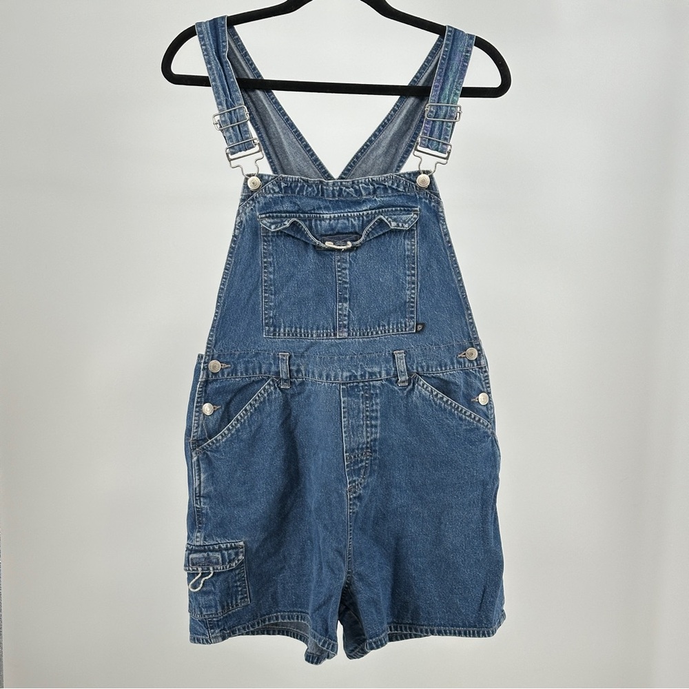 Juniors  11/13 Blue Denim Overall Shorts No Boundaries Cottagecore 90’s‎